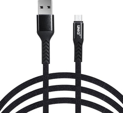 UNIQ Accessory snellader dataoverdracht Zwart Micro USB Kabel