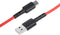 UNIQ Accessory USB Type-C Kabel 200cm snellader dataoverdracht Nylon - Rood