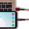 UNIQ Accessory USB Type-C Kabel 200cm snellader dataoverdracht Nylon - Rood