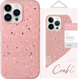 UNIQ - Coehl - Terrazzo iPhone - 14 - Pro - Max - 6.7 - hoesje - roze/koraalroze