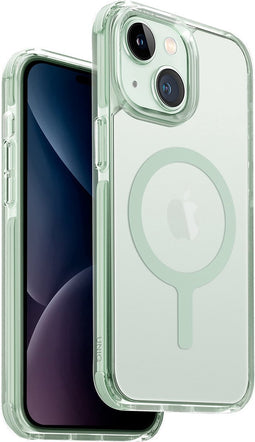 Uniq Hoesje Geschikt voor iPhone 15 Hoesje - Uniq Combat Magsafe Backcover - groen