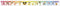 UNIQUE - Kartonnen happy birthday Emoji Rainbow banner