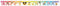 UNIQUE - Kartonnen happy birthday Emoji Rainbow banner