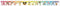 UNIQUE - Kartonnen happy birthday Emoji Rainbow banner