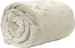 Unique Living fleece plaid 'Enzo' - 130x180cm - Dove White