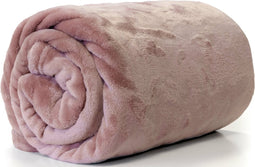 Unique Living fleece plaid 'Enzo' 130x180cm - Oudroze