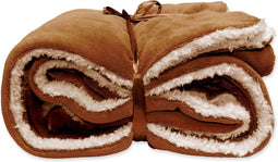 Unique Living Lars - Fleece Plaid - 150x200 cm - Lederbruin