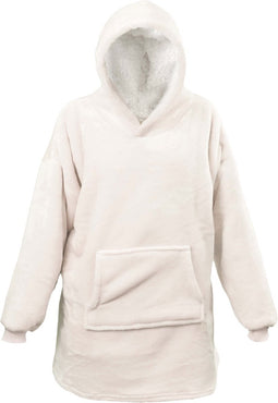 Unique Living Oversized Fleece Hoodie Dove White