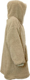 Unique Living Oversized Teddy Fleece Hoodie Chateau Grey