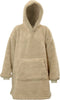 Unique Living Oversized Teddy Fleece Hoodie Chateau Grey
