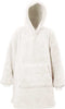 Unique Living Oversized Teddy Fleece Hoodie Dove White