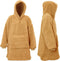 Unique Living Oversized Teddy Fleece Hoodie Latte