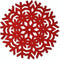 Unique Living | Placemat Ice | Rond | Polyester | Rood | Ø38cm