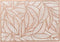 Unique Living Placemat Nissa - 1x - brons bladmotief - 30 x 45 cm - tafeldecoratie