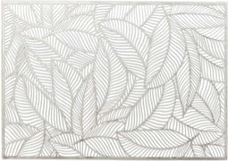 Unique Living | Placemat Nissa | Rechthoekig | Polyester | Zilver | 30x45cm