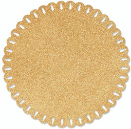 Unique Living | Placemat Xmas | Rond | Polyester | Geel | Ø38cm