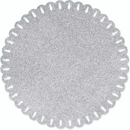 Unique Living | Placemat Xmas | Rond | Polyester | Grijs | Ø38cm
