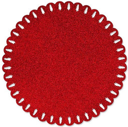 Unique Living | Placemat Xmas | Rond | Polyester | Rood | Ø38cm