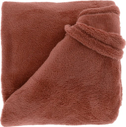 Unique Living Plaid Justin - Polyester - Rood/Terra - 150 x 200 x 0 cm (BxHxD)