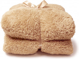 Unique Living Plaid Teddy - Polyester - Latte - 150x200 cm (BxH) - Fleece - Wasbaar