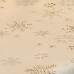 Unique Living tafelloper - goud - sneeuwvlokken - 150 x 45 cm - polyester