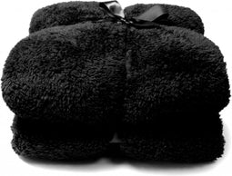 Unique Living Teddy Plaid - 150x200 cm - Black