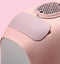 United Pets Minù Kattenbak met Kap, Design Kattentoilet, Gemaakt in Italië, met Schep en Filter, Lichtgrijs/ Roze