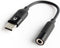 UNITEK M1204A mobiele telefoonkabel Zwart 0,1 m USB C 3.5mm
