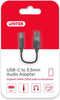 UNITEK M1204A mobiele telefoonkabel Zwart 0,1 m USB C 3.5mm