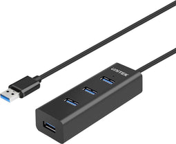 UNITEK Y-3089 interface hub USB 3.0 (3.1 Gen 1) Type-A 5000 Mbit/s Zwart