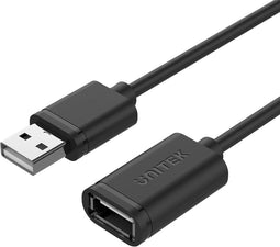 UNITEK Y-C450GBK USB-kabel 2 m USB 2.0 USB A Zwart