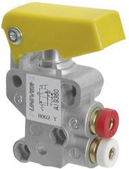 Univer AI-9350 3/2 Jetvalve Normally Closed handbediend/veerretour 4mm push-in