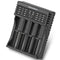 Universal charger charges Ni-MH 1.2V, Li-Fe 3.2V, Li-Ion 3.7 to 3.85V batteries