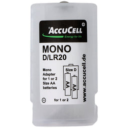 Universal Mono D adapter for 1 or 2 Mignon AA rechargeable batteries or batteries, 59.2x 32mm