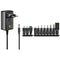 Universal power supply 3 volts to 12 volts, max. 3.6 W, including 11 adapters