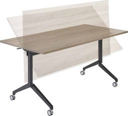 Universele klaptafel Hyper breed 140CM diep 80CM bladkleur Beuken framekleur Antraciet (Ral 7016)
