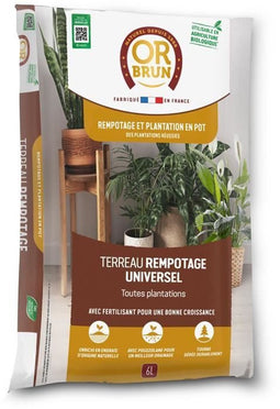 Universele potgrond - BRUIN GOUD - OBRTREM6U - 6 L - Verbetert de groei