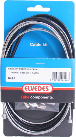 Universele remkabelkit Elvedes 1700mm / 2250mm verzinkt - zwart (op kaart)