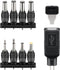Universele voedingsadapter 3-12V / 1,5A / 18W met 9 verwisselbare pluggen / zwart - 1,8 meter