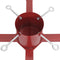vidaXL - Kerstboomstandaard - 61x61x15,5 - cm - rood