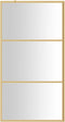 vidaXL - Inloopdouchewand - transparant - 115x195 - cm - ESG-glas - goudkleurig