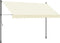vidaXL - Luifel - uittrekbaar - 300x150 - cm - stof - en - staal - crèmekleurig