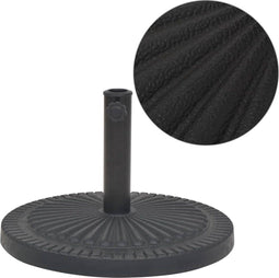 vidaXL - Parasolvoet - rond - 14 - kg - hars - zwart