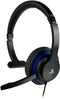 Bigben Interactive PS4OFCOMMUNICATOR - Mono Chat Headset - 270° Draaibare Microfoon - Blauw Zwart
