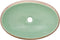 vidaXL - Opzetwasbak - ovaal - 59x40x15 - cm - keramiek - groen - en - bruin
