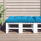 Palletkussen 120x80x12 cm stof blauw