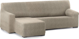 Hoes voor chaise longue met korte armleuning links Eysa ROC Lichtbruin 120 x 120 x 360 cm