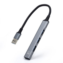 Ewent EW1144 - USB hub - 4 poorten USB 2.0 en 3.2 - Zilver