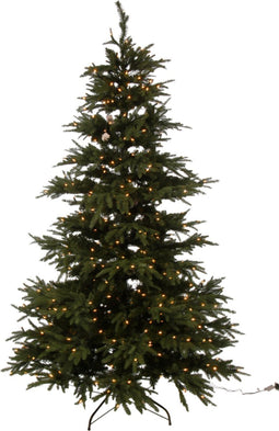J-Line Kerstboom Extra - kunststof - groen - LED lichtjes - 225 cm hoog