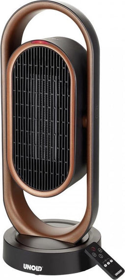 Unold 3D Keramische PTC-ventilatorkachel Energielabel: n.v.t. Koper, Zwart